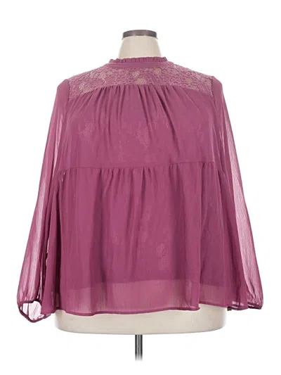 Pre-owned Torrid 3/4 Sleeve Blouse In Purple