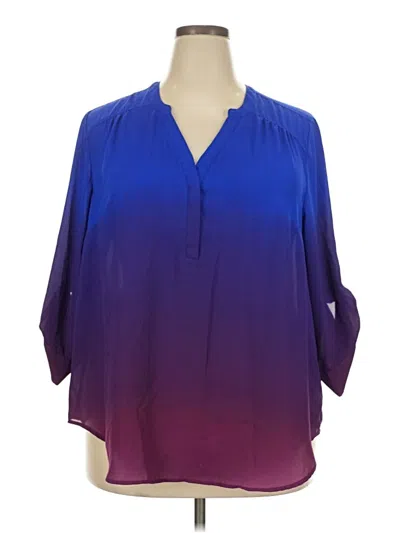Pre-owned Torrid 3/4 Sleeve Blouse In Purple