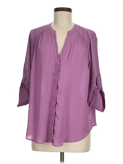 Pre-owned Torrid 3/4 Sleeve Blouse In Purple