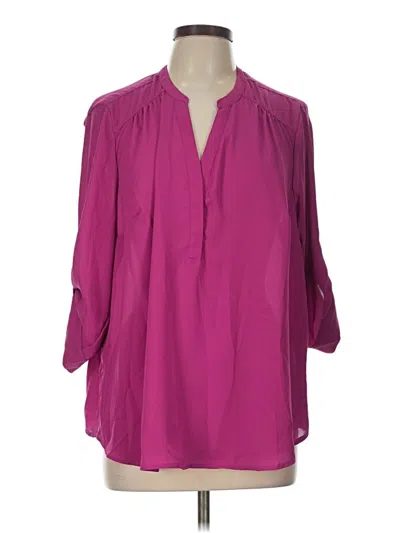 Pre-owned Torrid 3/4 Sleeve Blouse In Purple