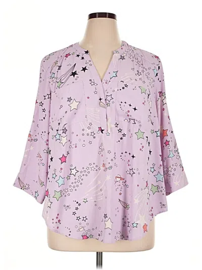 Pre-owned Torrid 3/4 Sleeve Blouse In Purple