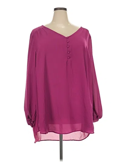 Torrid 3/4 Sleeve Blouse In Purple