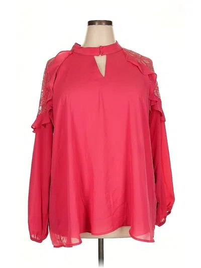Pre-owned Torrid 3/4 Sleeve Blouse In Red