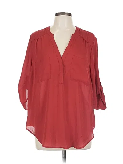 Pre-owned Torrid 3/4 Sleeve Blouse In Red