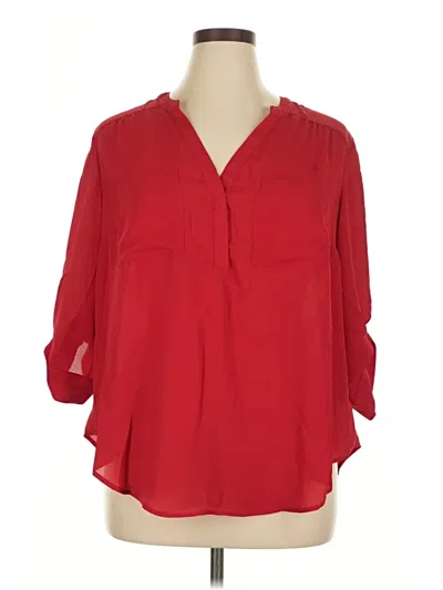 Torrid 3/4 Sleeve Blouse In Red