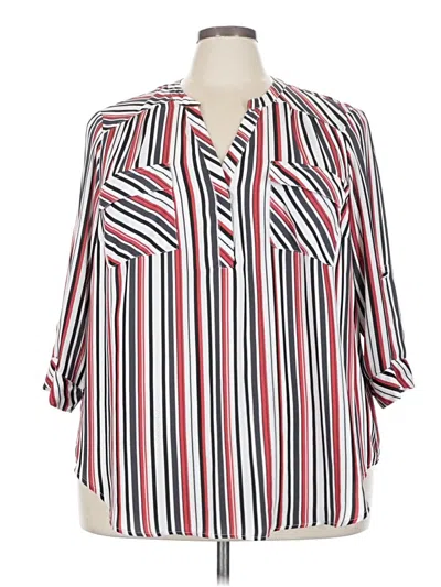 Pre-owned Torrid 3/4 Sleeve Blouse In Red