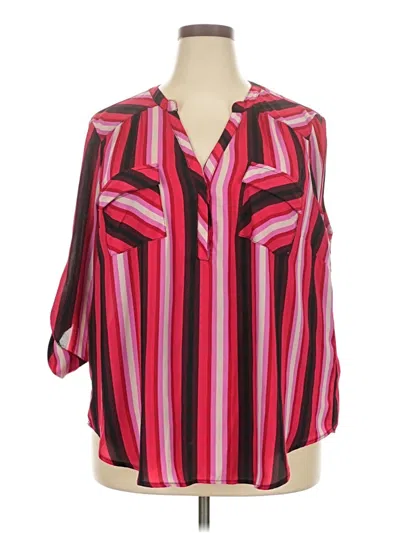 Pre-owned Torrid 3/4 Sleeve Blouse In Red