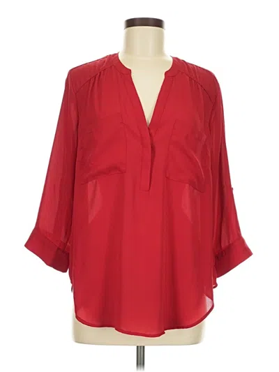 Pre-owned Torrid 3/4 Sleeve Blouse In Red