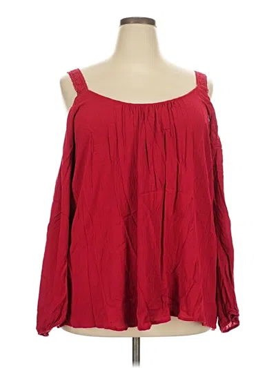 Torrid 3/4 Sleeve Blouse In Red