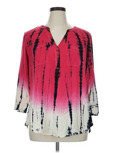 Pre-owned Torrid 3/4 Sleeve Blouse In Red