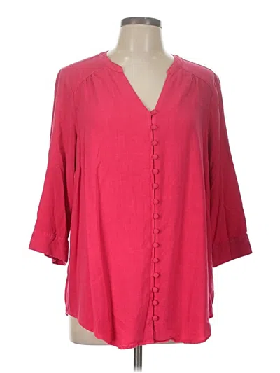 Pre-owned Torrid 3/4 Sleeve Blouse In Red