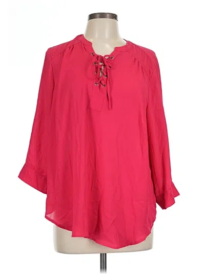 Pre-owned Torrid 3/4 Sleeve Blouse In Red