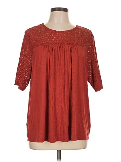 Pre-owned Torrid 3/4 Sleeve Blouse In Red