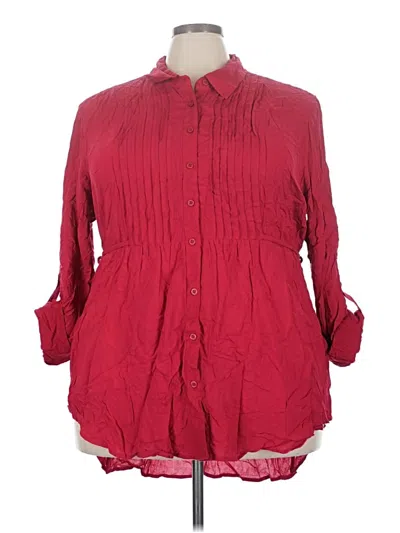 Torrid 3/4 Sleeve Blouse In Red