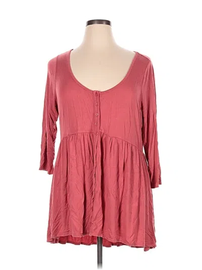 Pre-owned Torrid 3/4 Sleeve Blouse In Red