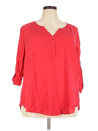 Torrid 3/4 Sleeve Blouse In Red