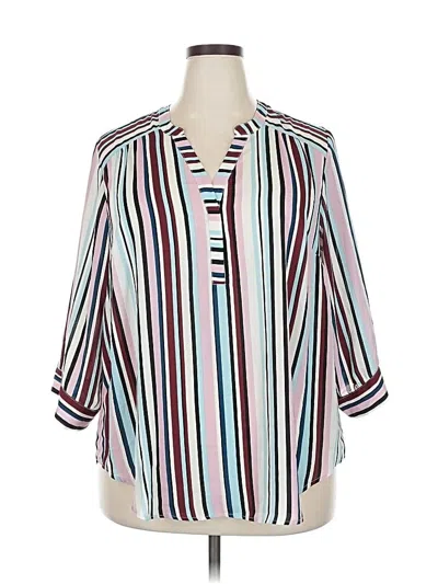 Pre-owned Torrid 3/4 Sleeve Blouse In Silver