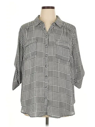 Pre-owned Torrid 3/4 Sleeve Blouse In Silver