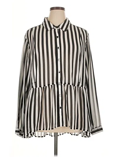 Pre-owned Torrid 3/4 Sleeve Blouse In Silver