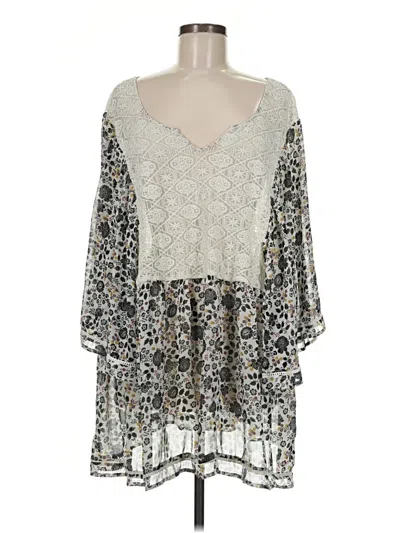 Pre-owned Torrid 3/4 Sleeve Blouse In Silver