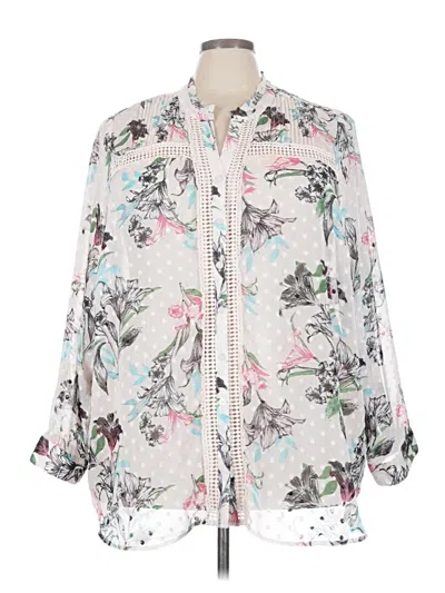 Pre-owned Torrid 3/4 Sleeve Blouse In Silver