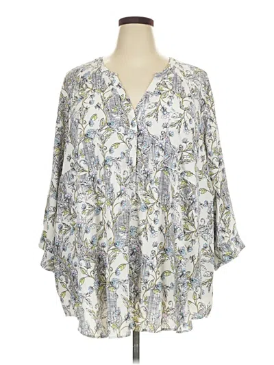 Pre-owned Torrid 3/4 Sleeve Blouse In Silver