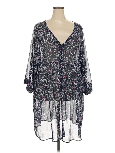 Pre-owned Torrid 3/4 Sleeve Blouse In Silver
