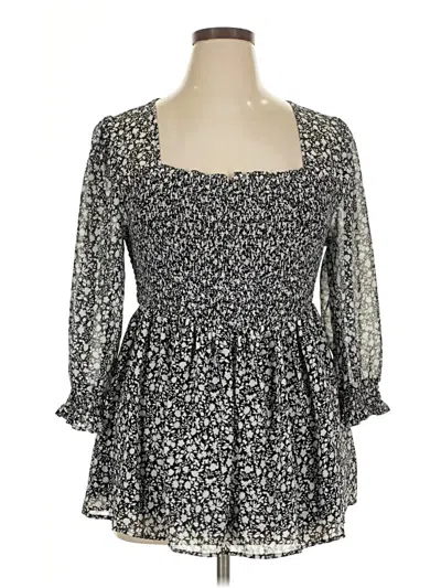 Pre-owned Torrid 3/4 Sleeve Blouse In Silver