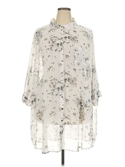 Pre-owned Torrid 3/4 Sleeve Blouse In Silver