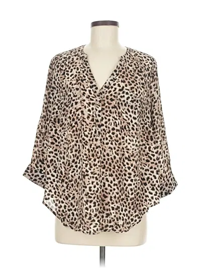 Pre-owned Torrid 3/4 Sleeve Blouse In Tan