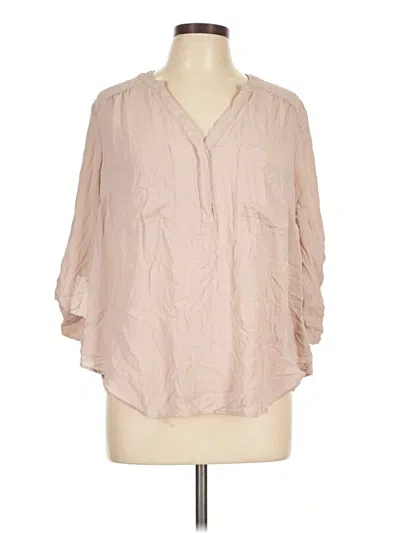 Pre-owned Torrid 3/4 Sleeve Blouse In Tan