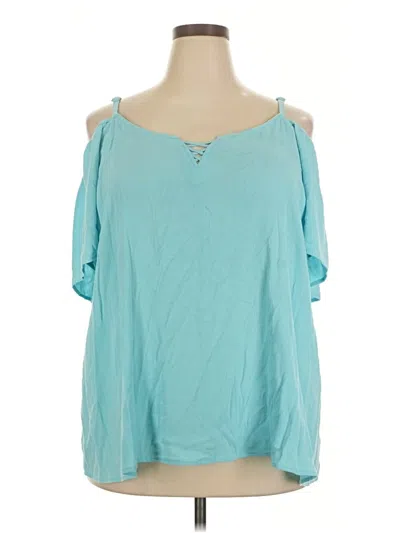 Pre-owned Torrid 3/4 Sleeve Blouse In Teal