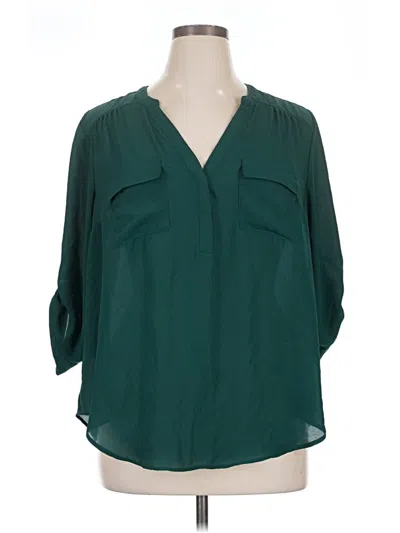 Pre-owned Torrid 3/4 Sleeve Blouse In Teal
