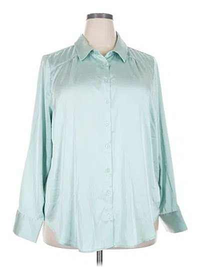 Pre-owned Torrid 3/4 Sleeve Blouse In Teal