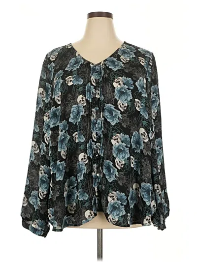 Pre-owned Torrid 3/4 Sleeve Blouse In Teal