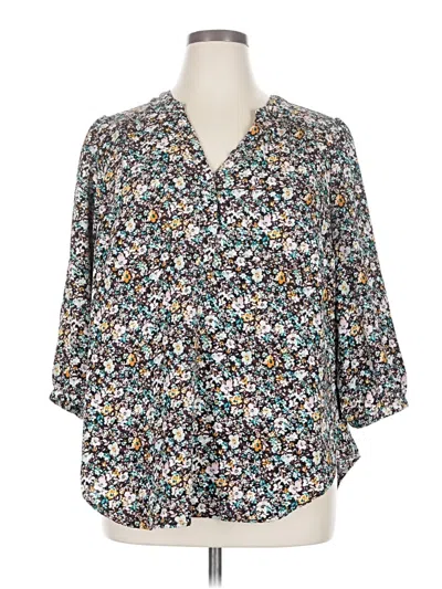 Pre-owned Torrid 3/4 Sleeve Blouse In Teal