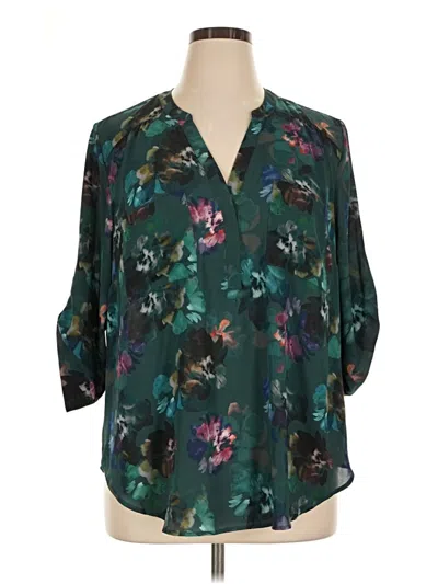 Pre-owned Torrid 3/4 Sleeve Blouse In Teal
