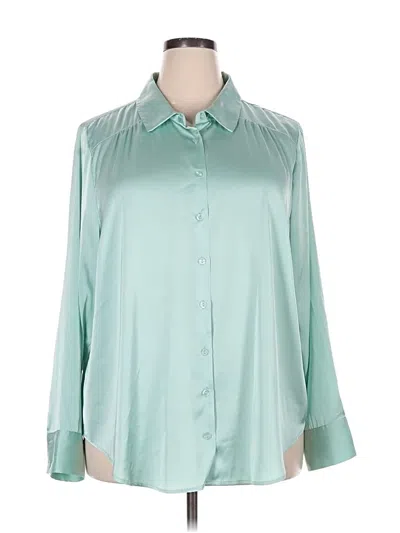 Pre-owned Torrid 3/4 Sleeve Blouse In Teal