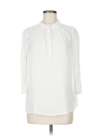 Pre-owned Torrid 3/4 Sleeve Blouse In White