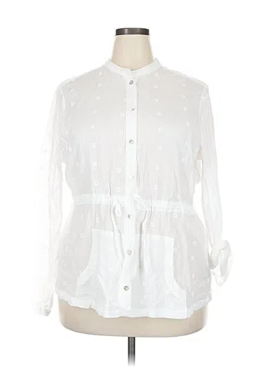 Torrid 3/4 Sleeve Blouse In White