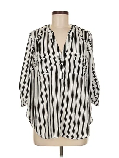 Pre-owned Torrid 3/4 Sleeve Blouse In White