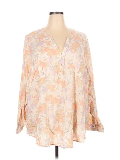 Pre-owned Torrid 3/4 Sleeve Blouse In White