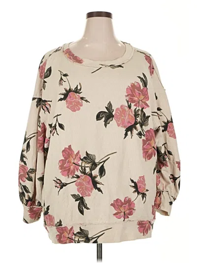 Pre-owned Torrid 3/4 Sleeve Blouse In White