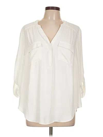 Torrid 3/4 Sleeve Blouse In White