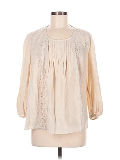 Pre-owned Torrid 3/4 Sleeve Blouse In White