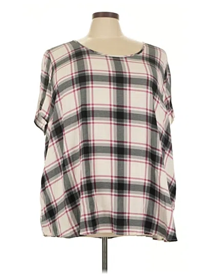Pre-owned Torrid 3/4 Sleeve Blouse In White
