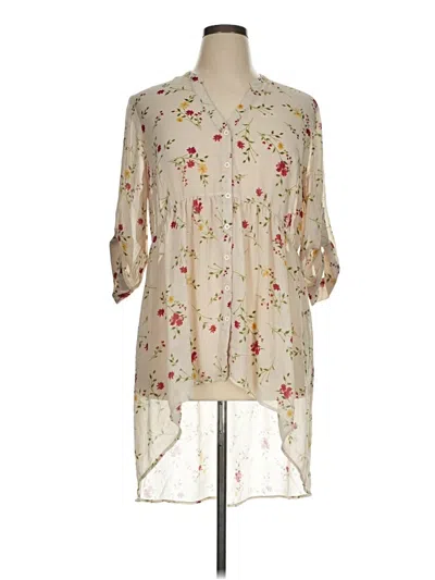 Pre-owned Torrid 3/4 Sleeve Blouse In White