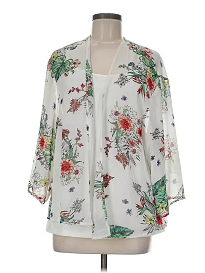 Pre-owned Torrid 3/4 Sleeve Blouse In White