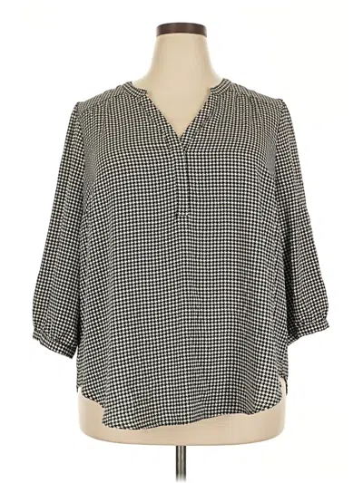Pre-owned Torrid 3/4 Sleeve Blouse In White