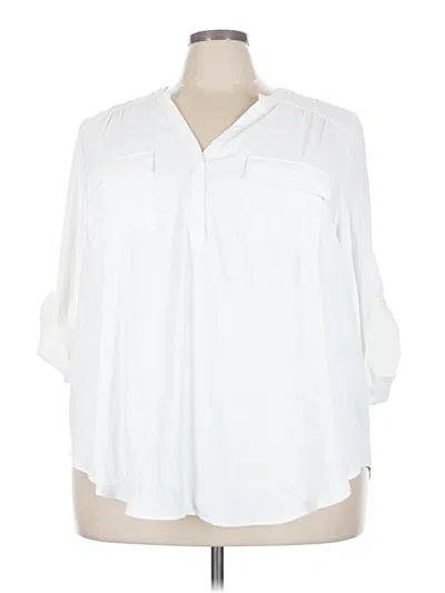 Torrid 3/4 Sleeve Blouse In White
